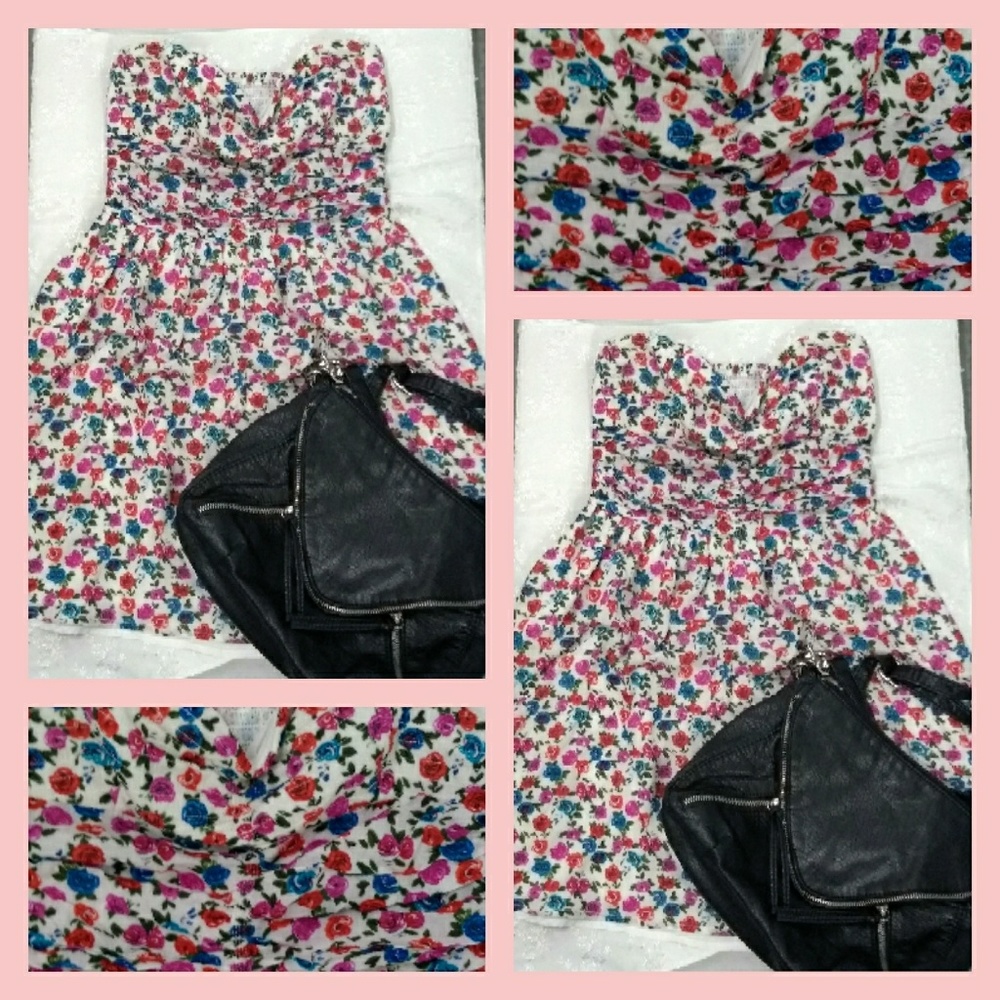 Forever 21 medium floral dress strapless